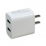Wholesale 2in1 Wall House 2.4A (Dual) 2 Ports Charger with 3FT USB Cable for iPhone, iDevice (Wall - White)